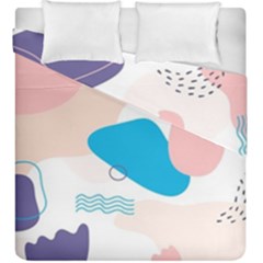Hand Drawn Abstract Organic Shapes Background Duvet Cover Double Side (king Size)