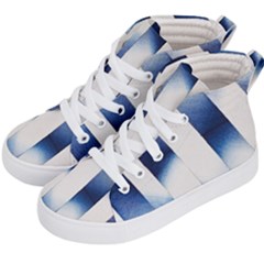 Blue Strips Kids  Hi-top Skate Sneakers by Sparkle