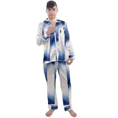 Blue Strips Men s Long Sleeve Satin Pyjamas Set