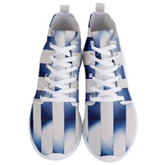 Blue Strips Men s Lightweight High Top Sneakers by Sparkle