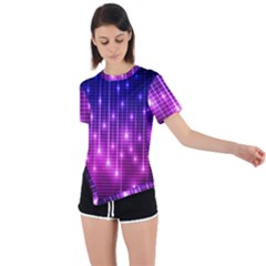 Shiny Stars Asymmetrical Short Sleeve Sports Tee by Sparkle