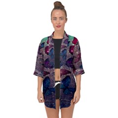 Glitter Butterfly Open Front Chiffon Kimono by Sparkle