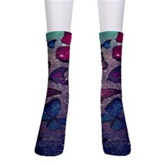 Glitter Butterfly Men s Crew Socks by Sparkle