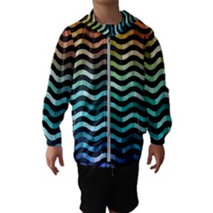 Digital Waves Kids  Hooded Windbreaker by Sparkle