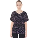 Digital Polka V-Neck Dolman Drape Top View1