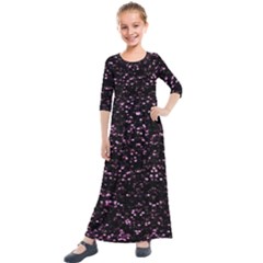 Digital Polka Kids  Quarter Sleeve Maxi Dress by Sparkle