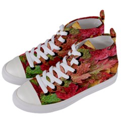 Spring Leafs Women s Mid-top Canvas Sneakers by Sparkle