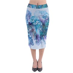 Sea Anemone  Midi Pencil Skirt