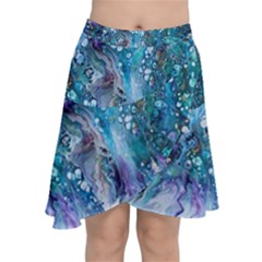 Sea Anemone  Chiffon Wrap Front Skirt