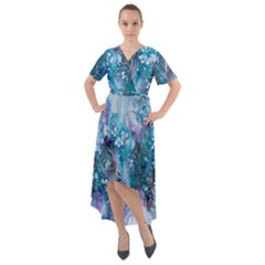 Sea Anemone  Front Wrap High Low Dress