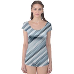 Modern Stripes Print Boyleg Leotard  by dflcprintsclothing