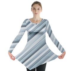 Modern Stripes Print Long Sleeve Tunic  by dflcprintsclothing