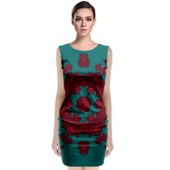 Cherry-blossom Mandala Of Sakura Branches Classic Sleeveless Midi Dress