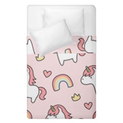 Cute-unicorn-rainbow-seamless-pattern-background Duvet Cover Double Side (single Size) by Vaneshart