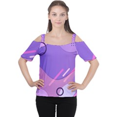 Colorful-abstract-wallpaper-theme Cutout Shoulder Tee