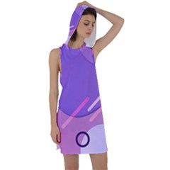 Colorful-abstract-wallpaper-theme Racer Back Hoodie Dress
