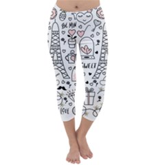 Big-collection-with-hand-drawn-objects-valentines-day Capri Winter Leggings 