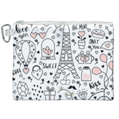 Big-collection-with-hand-drawn-objects-valentines-day Canvas Cosmetic Bag (xxl) by Vaneshart