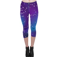 Realistic-night-sky-poster-with-constellations Capri Leggings 