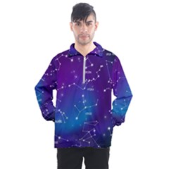 Realistic-night-sky-poster-with-constellations Men s Half Zip Pullover by Vaneshart