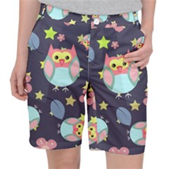 Owl Stars Pattern Background Pocket Shorts by Vaneshart