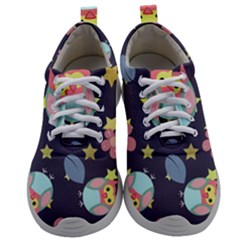 Owl Stars Pattern Background Mens Athletic Shoes by Vaneshart