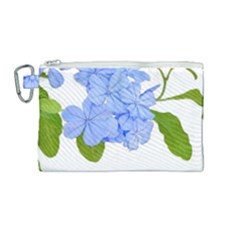 Botanical Floral Print Stylized Photo Canvas Cosmetic Bag (medium) by dflcprintsclothing