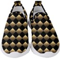 Golden-chess-board-background Kids  Slip On Sneakers View1