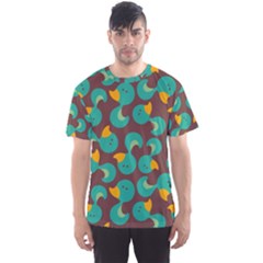 Vector-illustration-seamless-pattern-with-cartoon-duck Men s Sport Mesh Tee