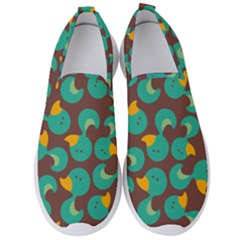 Vector-illustration-seamless-pattern-with-cartoon-duck Men s Slip On Sneakers by Vaneshart