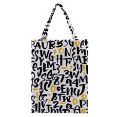 Letters-pattern Classic Tote Bag