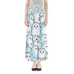 Penguins Pattern Full Length Maxi Skirt
