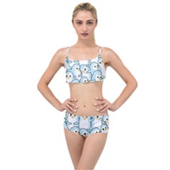 Penguins Pattern Layered Top Bikini Set by Vaneshart