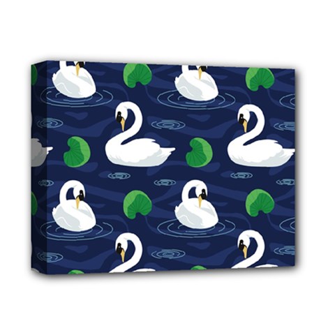 Swan Pattern Elegant Design Deluxe Canvas 14  X 11  (stretched) by Vaneshart