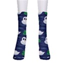 Swan pattern elegant design Men s Crew Socks View1