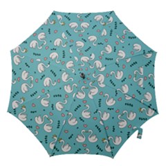 Elegant-swan-pattern-design Hook Handle Umbrellas (large) by Vaneshart