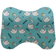 Elegant-swan-pattern-design Head Support Cushion by Vaneshart