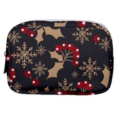 Christmas Pattern With Snowflakes Berries Make Up Pouch (small) by Vaneshart