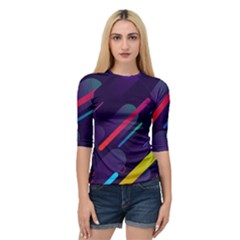 Colorful-abstract-background Quarter Sleeve Raglan Tee