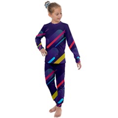 Colorful-abstract-background Kids  Long Sleeve Set  by Vaneshart
