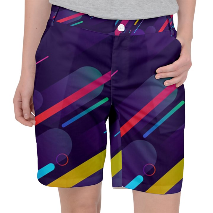 Colorful-abstract-background Pocket Shorts
