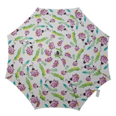 Watercolor Pattern With Lady Bug Hook Handle Umbrellas (medium)