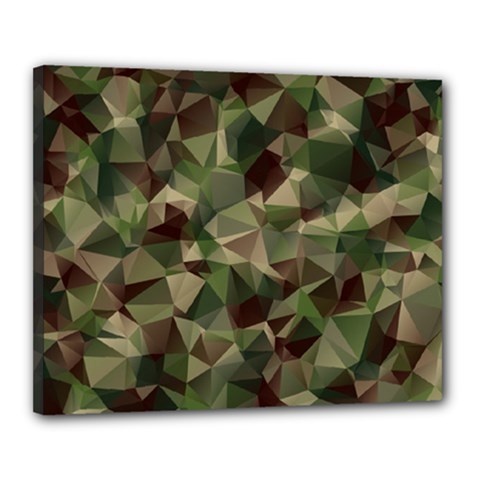 Abstract Vector Military Camouflage Background Canvas 20  X 16  (stretched) by Vaneshart