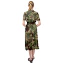 Abstract vector military camouflage background Keyhole Neckline Chiffon Dress View2