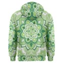 Floral-green-mandala-white Men s Overhead Hoodie View2