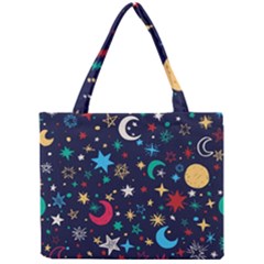 Colorful-background-moons-stars Mini Tote Bag