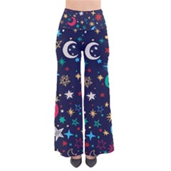 Colorful-background-moons-stars So Vintage Palazzo Pants by Vaneshart