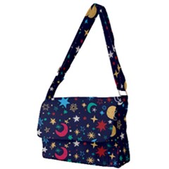 Colorful-background-moons-stars Full Print Messenger Bag (l) by Vaneshart