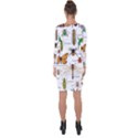 Insects seamless pattern Asymmetric Cut-Out Shift Dress View2