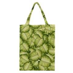 Seamless pattern with green leaves Classic Tote Bag